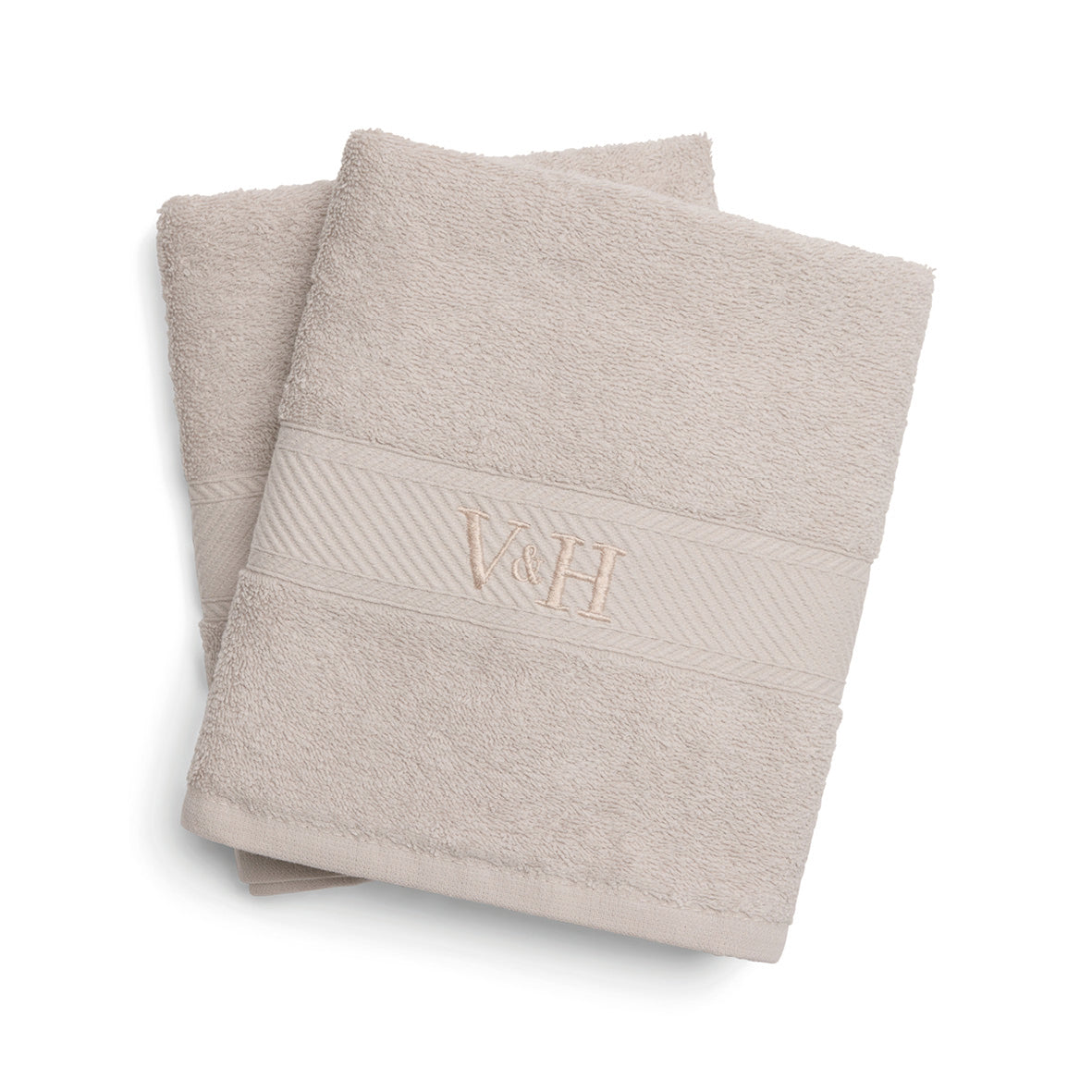 Bath towel combed cotton - Nuage - 2 x (70 x 140 cm) Sand