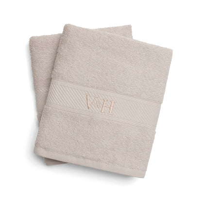 Bath towel combed cotton - Nuage - 2 x (70 x 140 cm) Sand