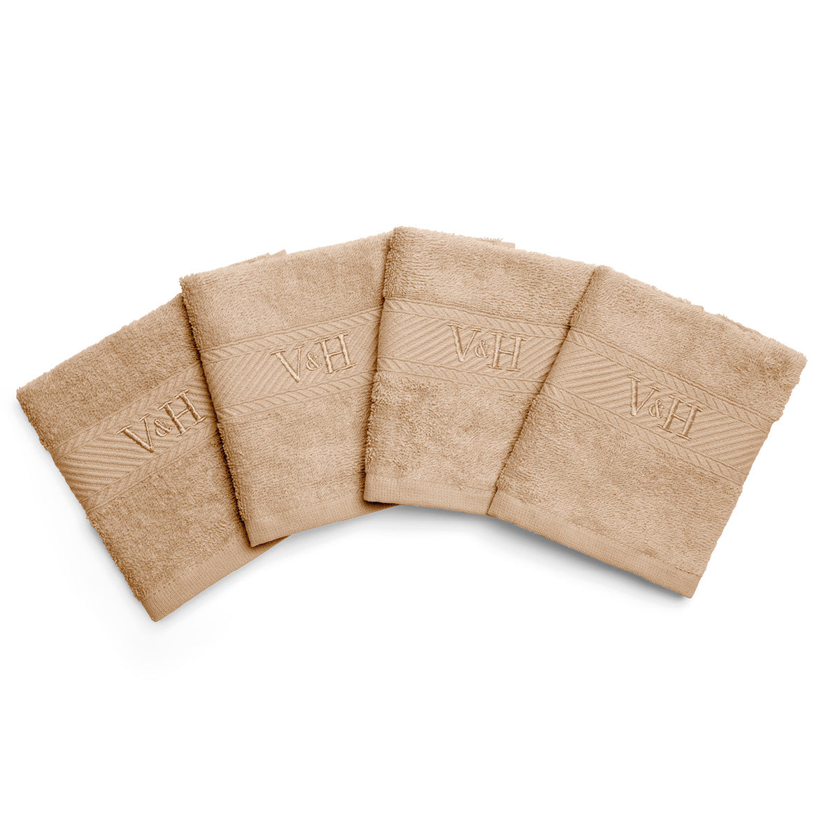Guest towel combed cotton - Nuage - 4 x (30 x 30 cm) Taupe