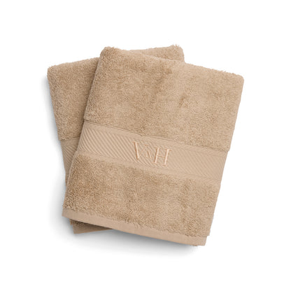 Hand towel combed cotton - Nuage - 2 x (50 x 100 cm) Taupe