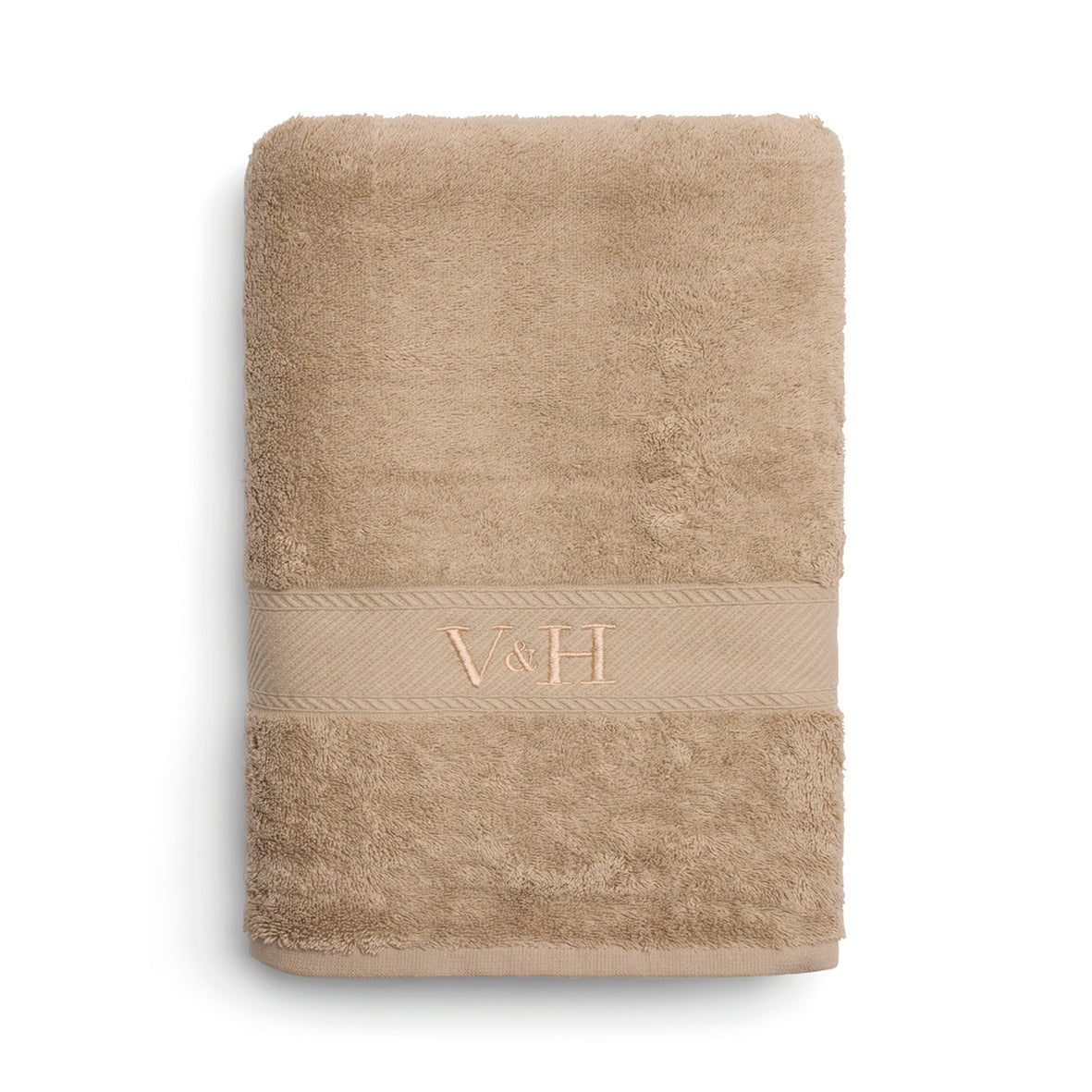 Bath towel combed cotton - Nuage - 100 x 150 cm Taupe