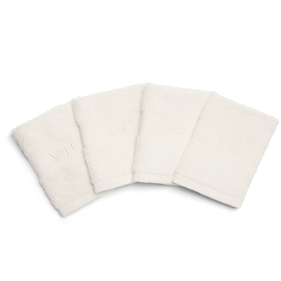 Guest towel combed cotton - Nuage - 4 x (30 x 30 cm) White