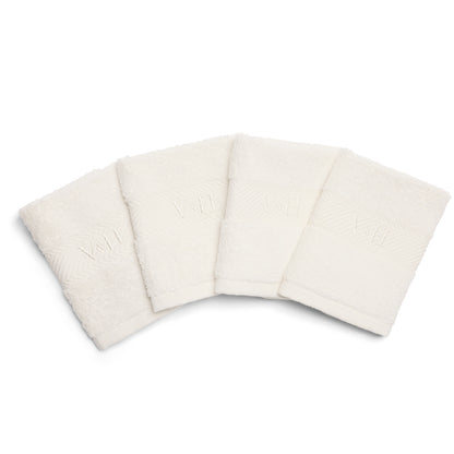 Guest towel combed cotton - Nuage - 4 x (30 x 30 cm) White