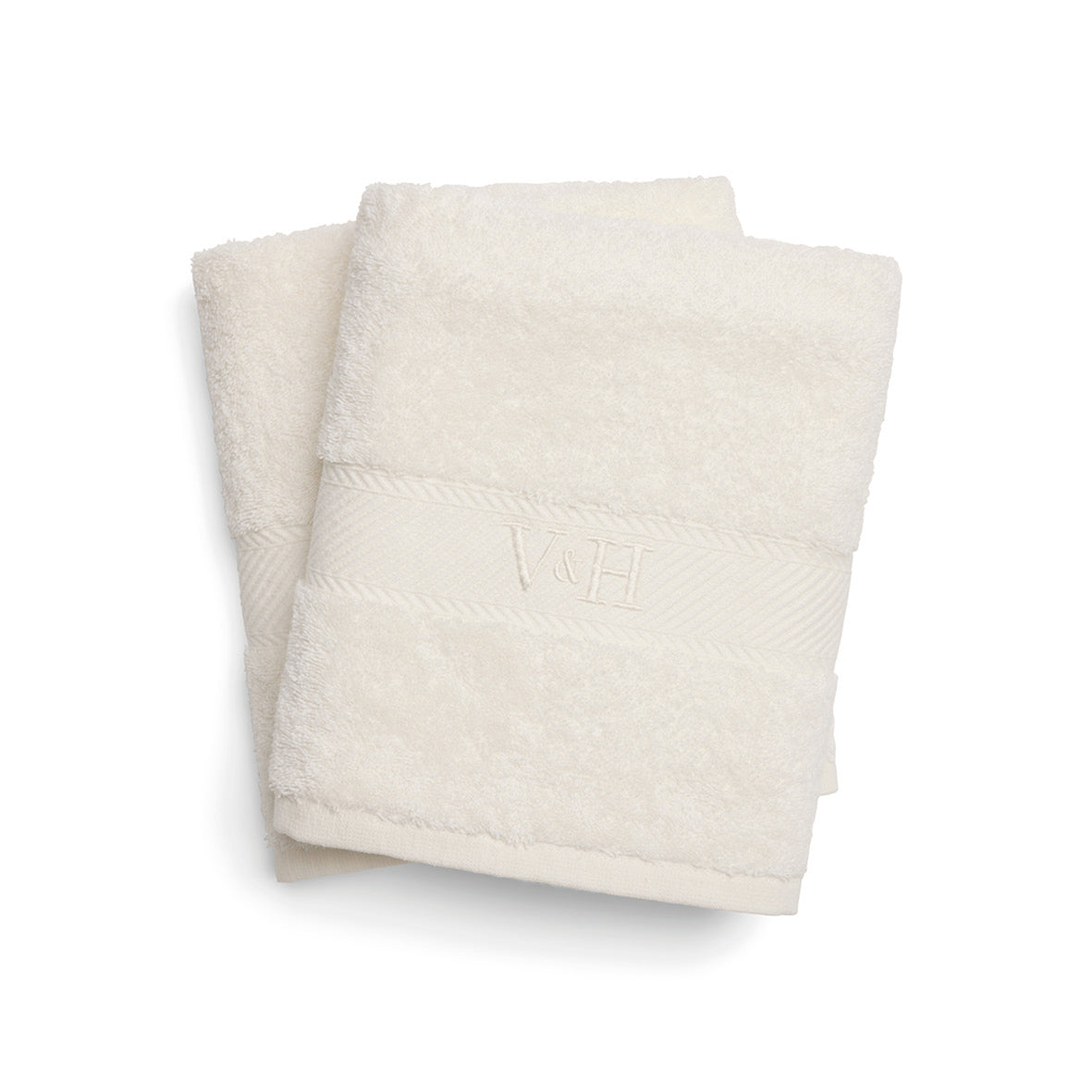 Hand towel combed cotton - Nuage - 2 x (50 x 100 cm) White