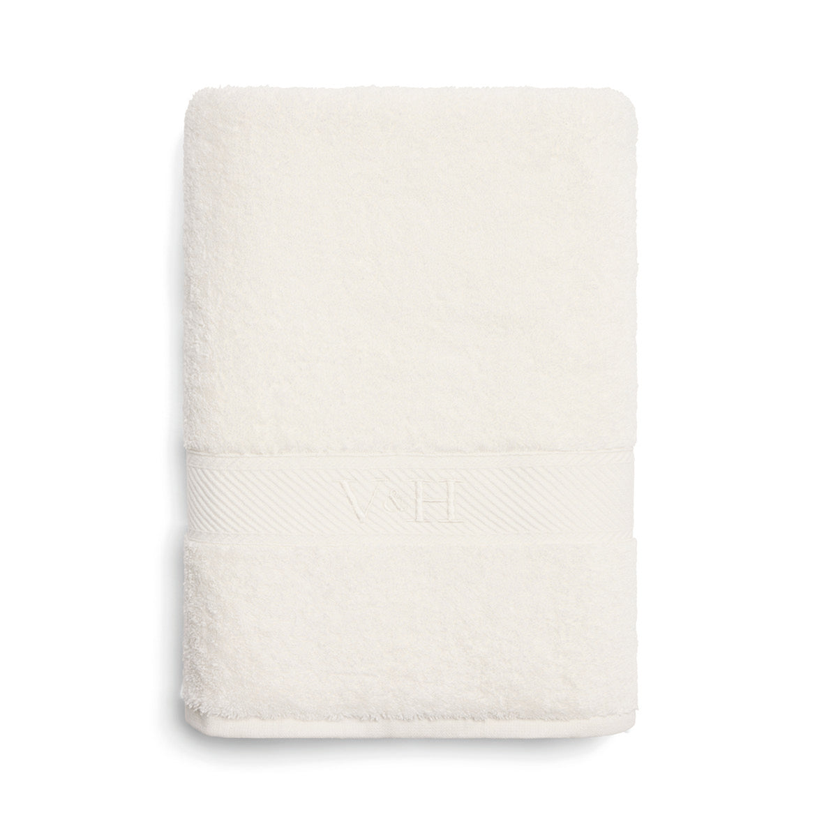 Bath towel combed cotton - Nuage - 100 x 150 cm White