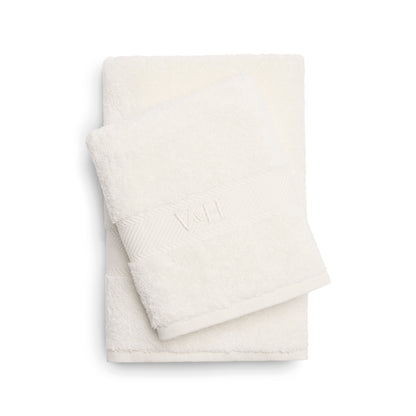 Hand towel + bath towel combed cotton - Nuage - 50 x 100 cm + 70 x 140 cm White
