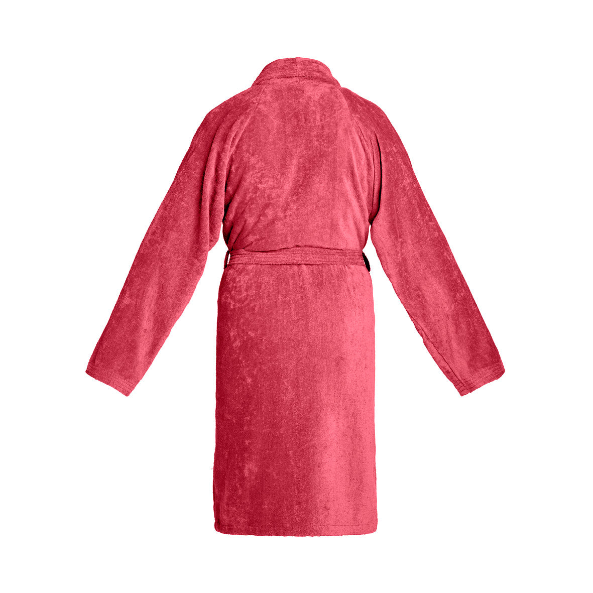 Bathrobe with shawl collar cotton velvet - Uni Blush pink