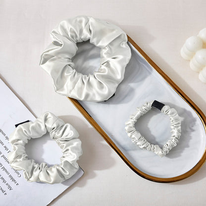 Skinny scrunchy silk - Iséa White - D 6 cm