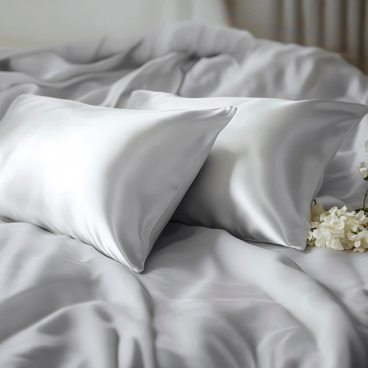 Pillowcase silk - Sérénisoie Silver