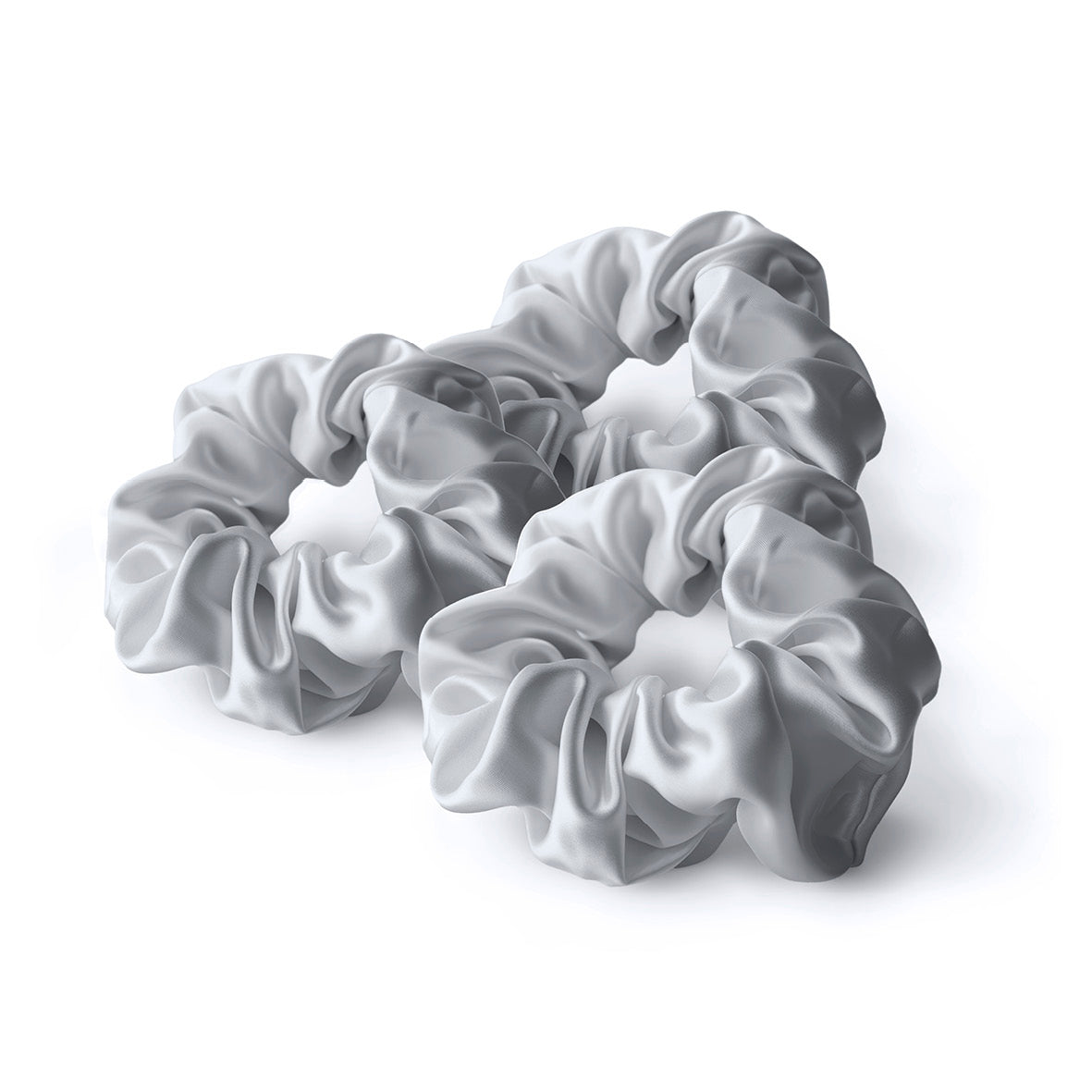 Large scrunchy silk - Ophéa Silver - D 11 cm