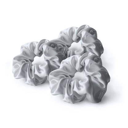 Large scrunchy silk - Ophéa Silver - D 11 cm