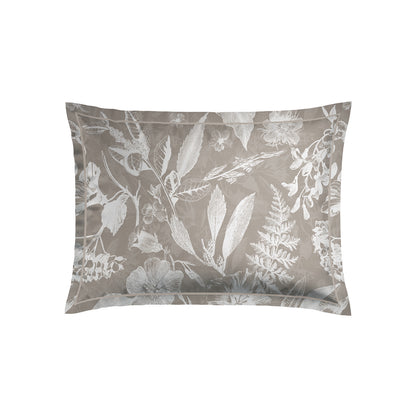 Pillowcase cotton satin - Toile de jouy Taupe