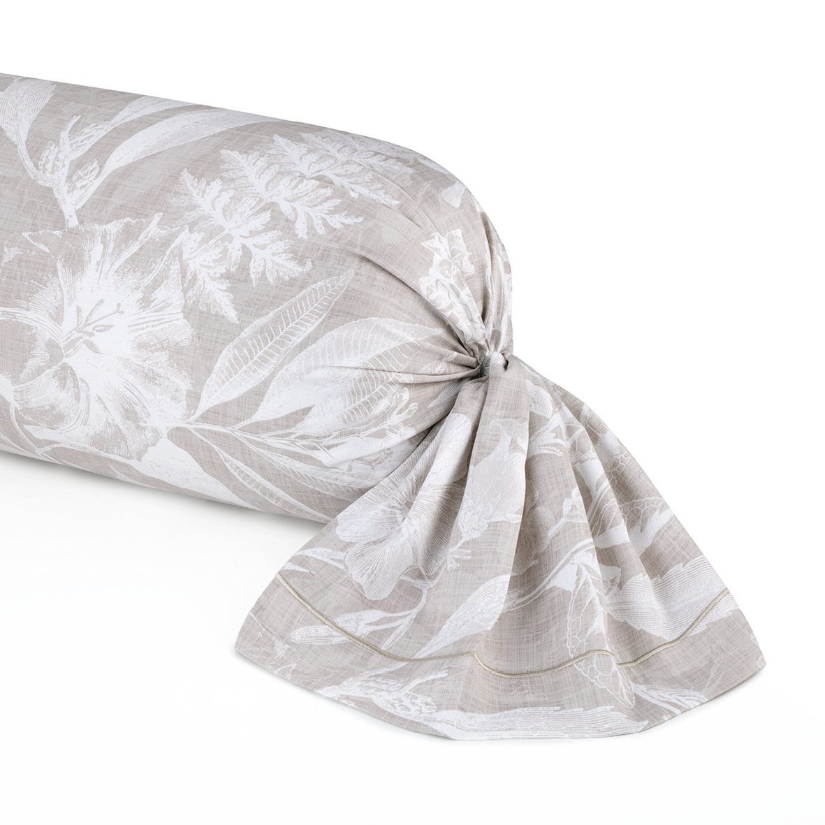 Pillowcase cotton satin - Toile de jouy Taupe