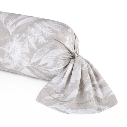 Pillowcase cotton satin - Toile de jouy Taupe