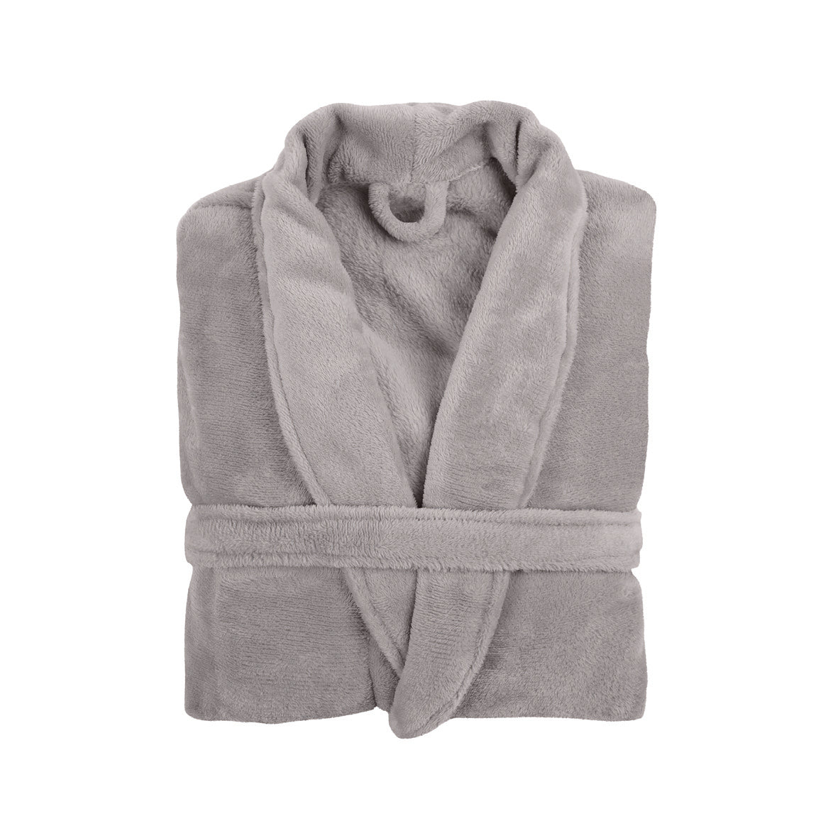 Robe de chambre polyester - Uni Gris clair