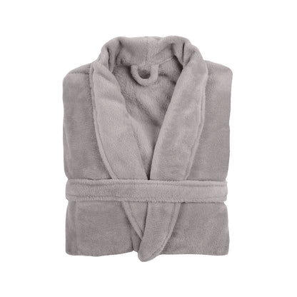 Robe de chambre polyester - Uni Gris clair