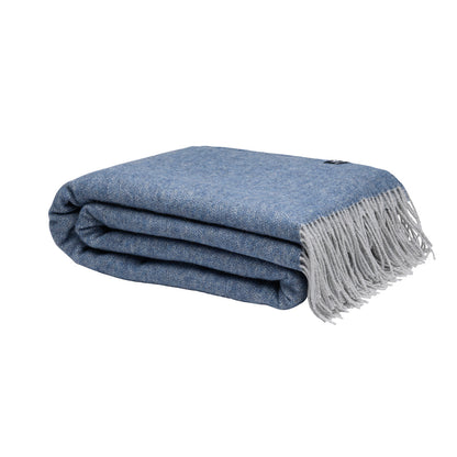 Woven plaid - Uni Dark blue - 130 x 180 cm