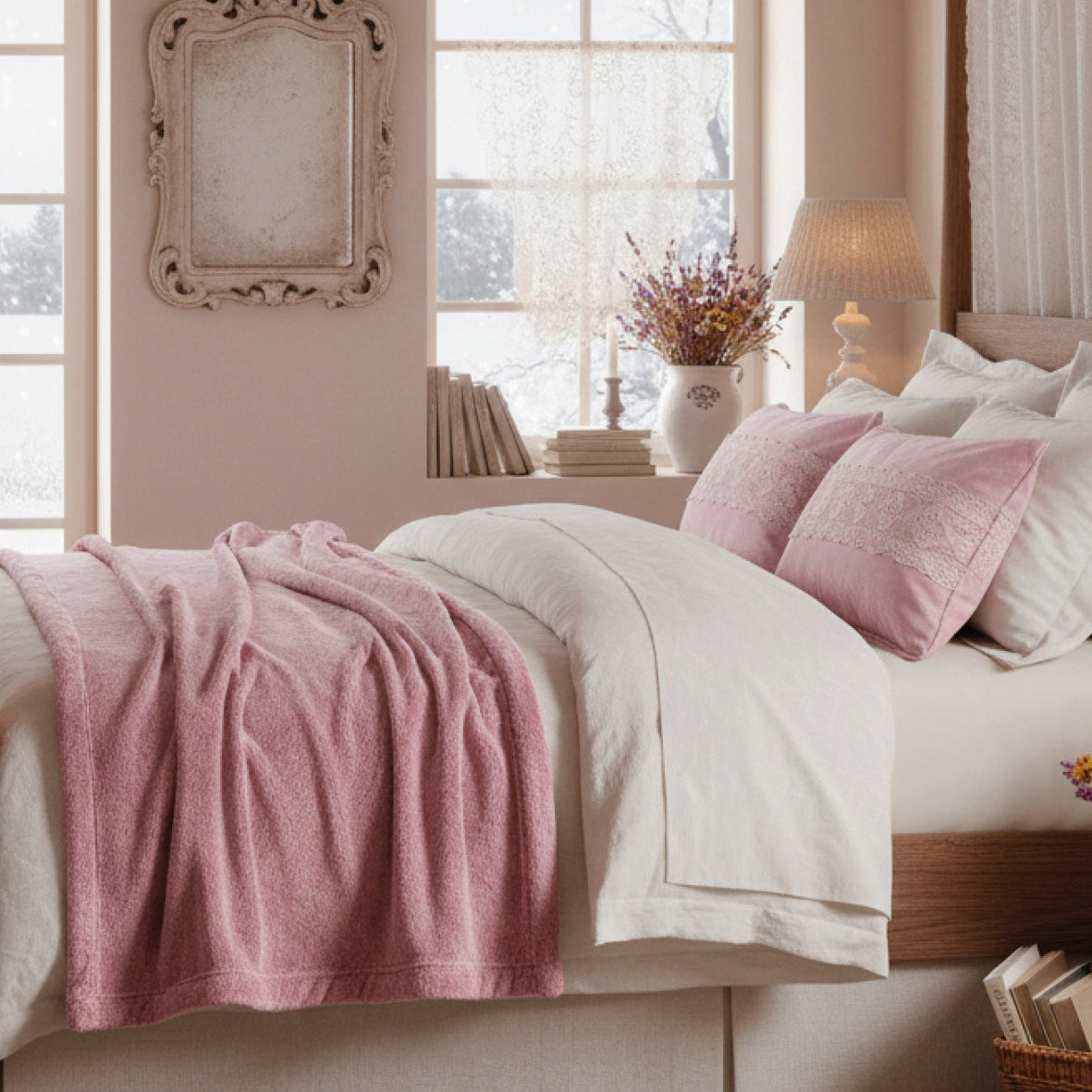 Fleece plaid - Pink - 130 x 170 cm