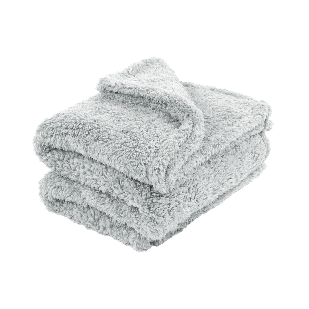 Teddy plaid - Light grey - 130 x 170 cm