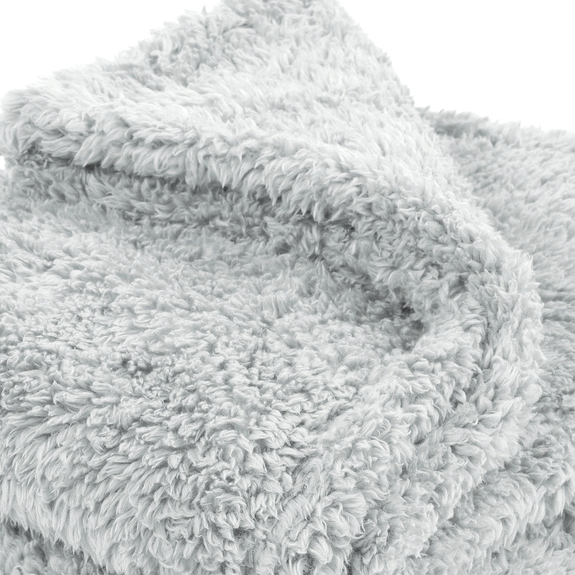 Teddy plaid - Light grey - 130 x 170 cm