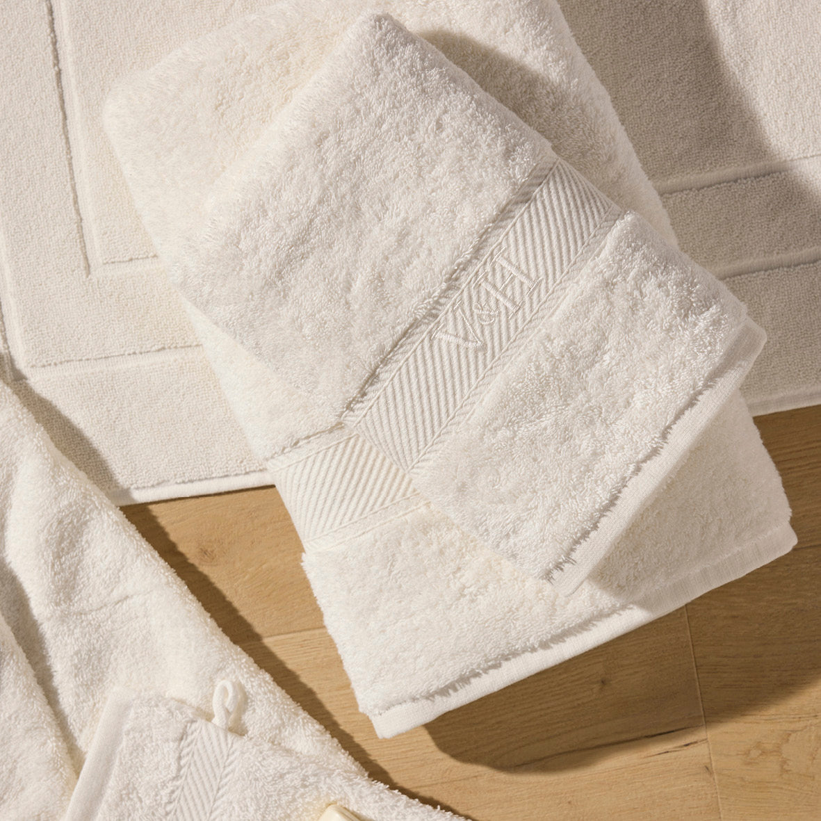 Complete bath linen set combed cotton - Nuage