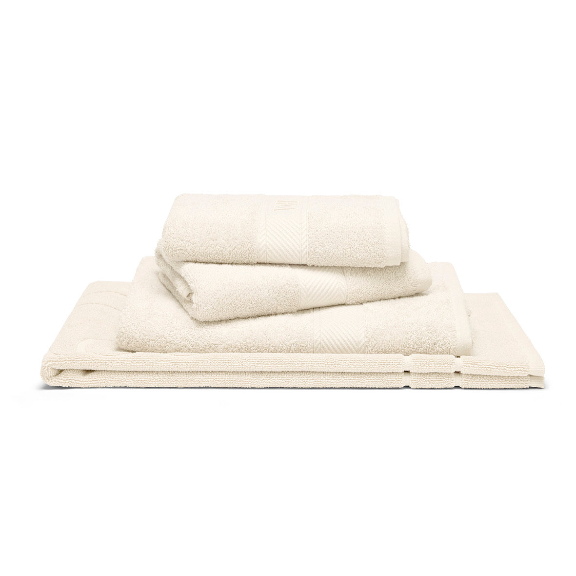 Complete bath linen set combed cotton - Nuage Ivory