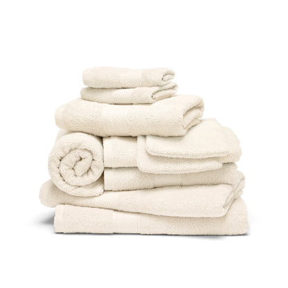 Complete bath linen set combed cotton - Nuage Ivory