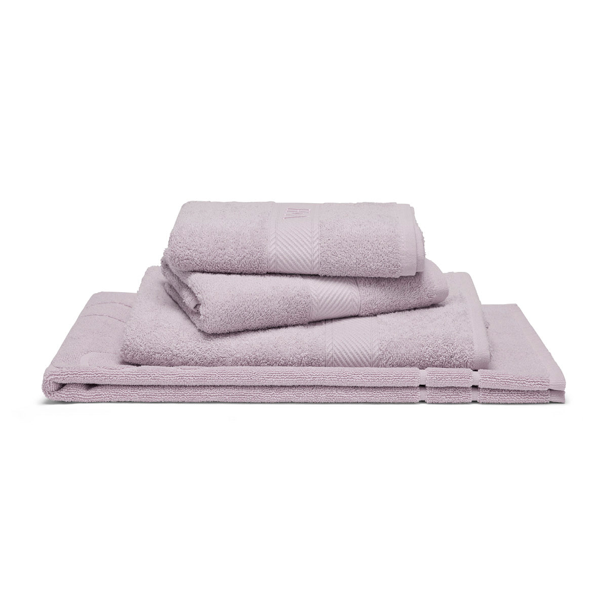 Complete bath linen set combed cotton - Nuage Lila