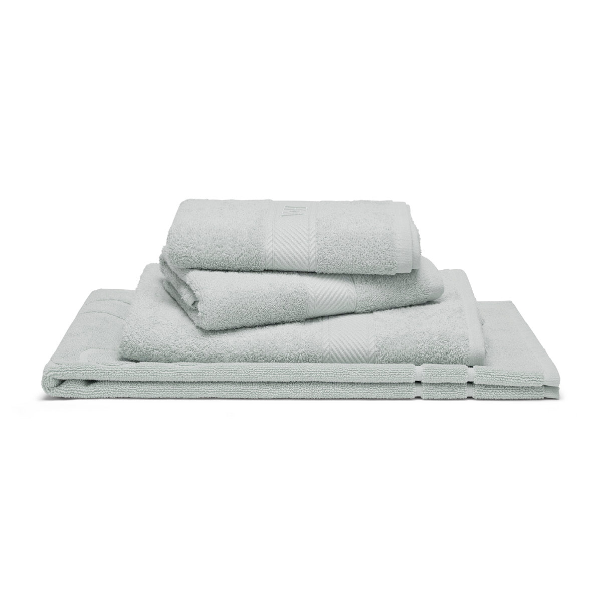Complete bath linen set combed cotton - Nuage Mint
