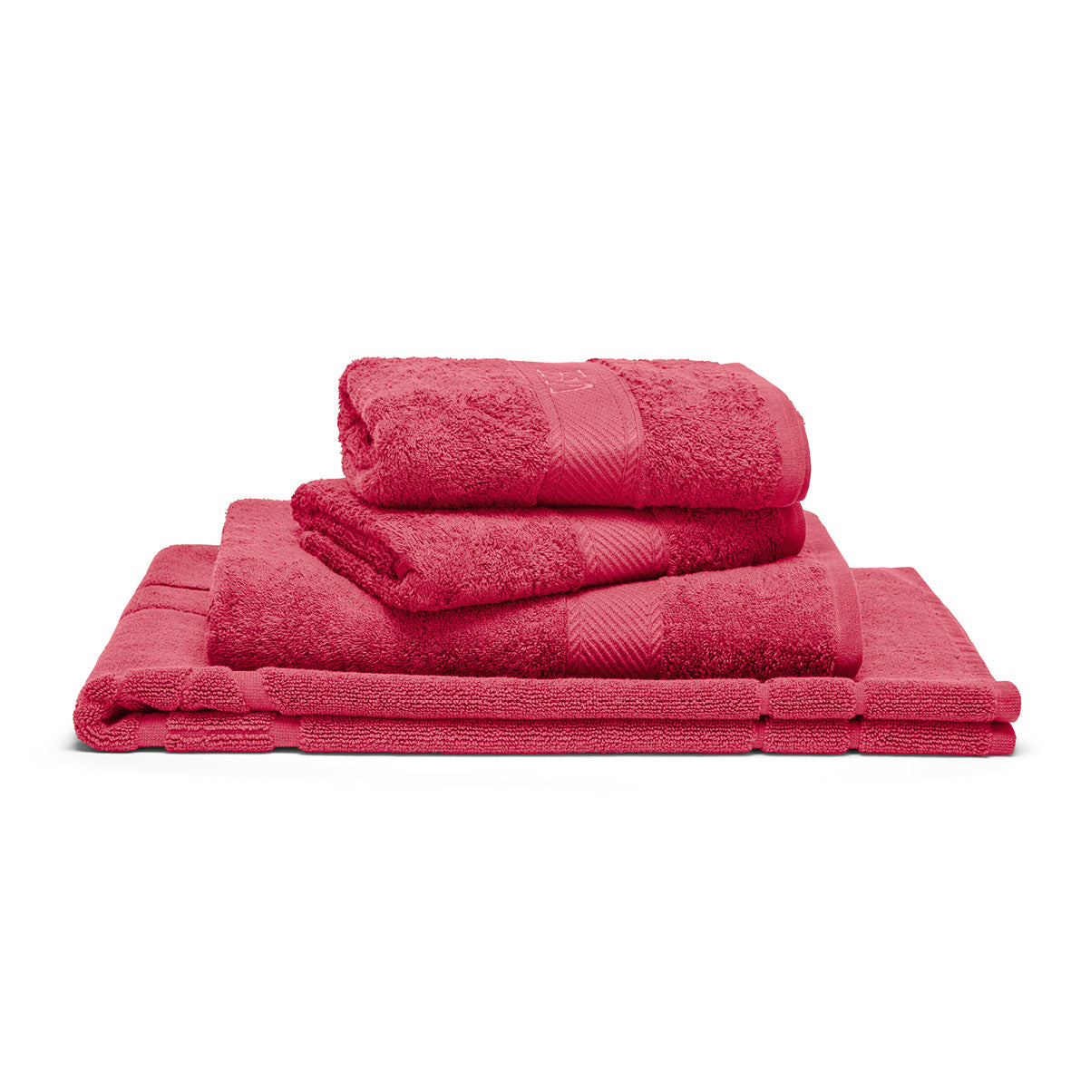 Complete bath linen set combed cotton - Nuage Blush pink