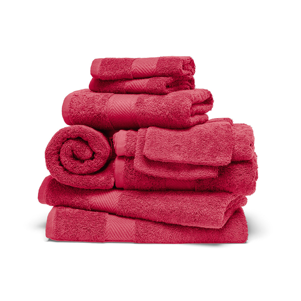 Complete bath linen set combed cotton - Nuage Blush pink