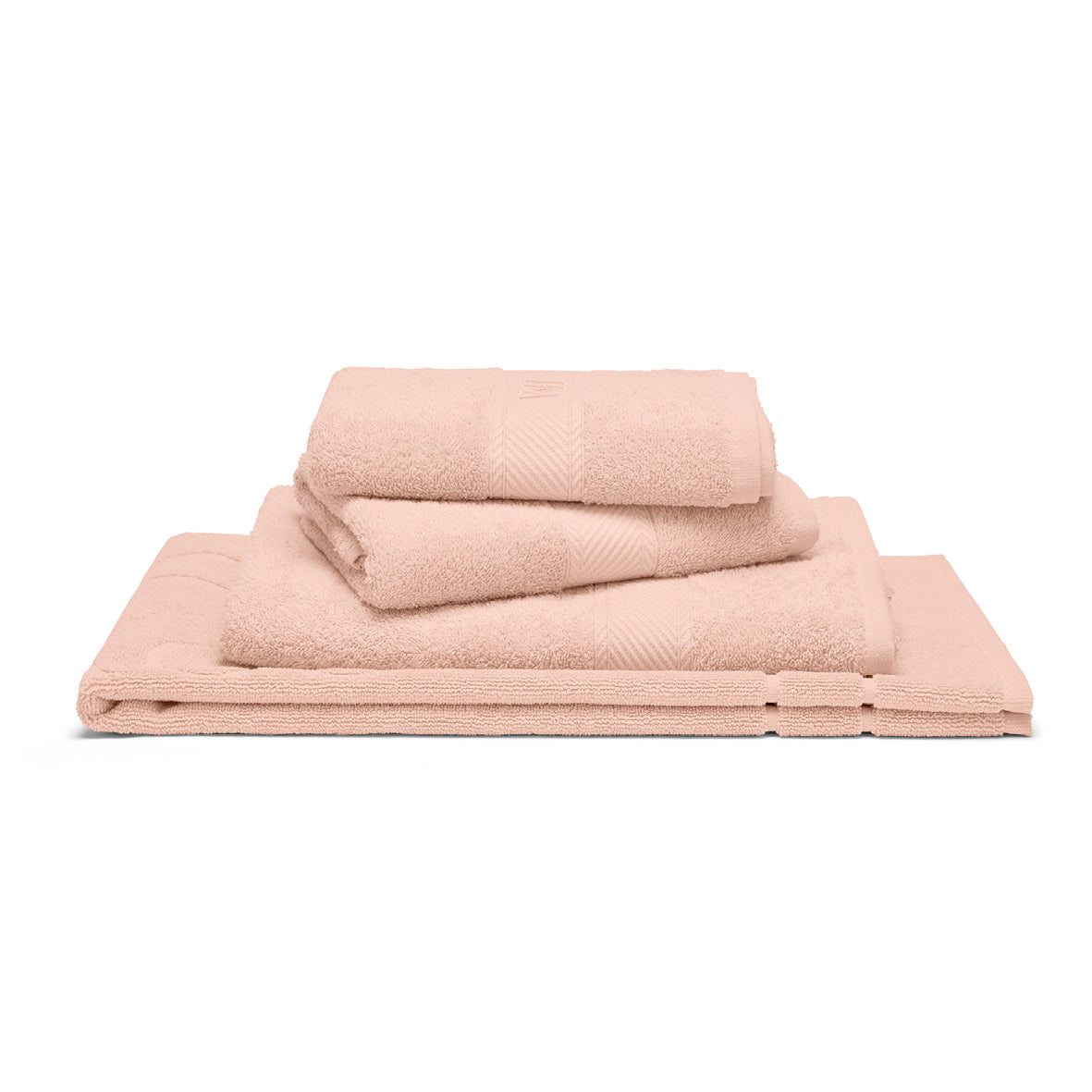 Complete bath linen set combed cotton - Nuage Salmon pink
