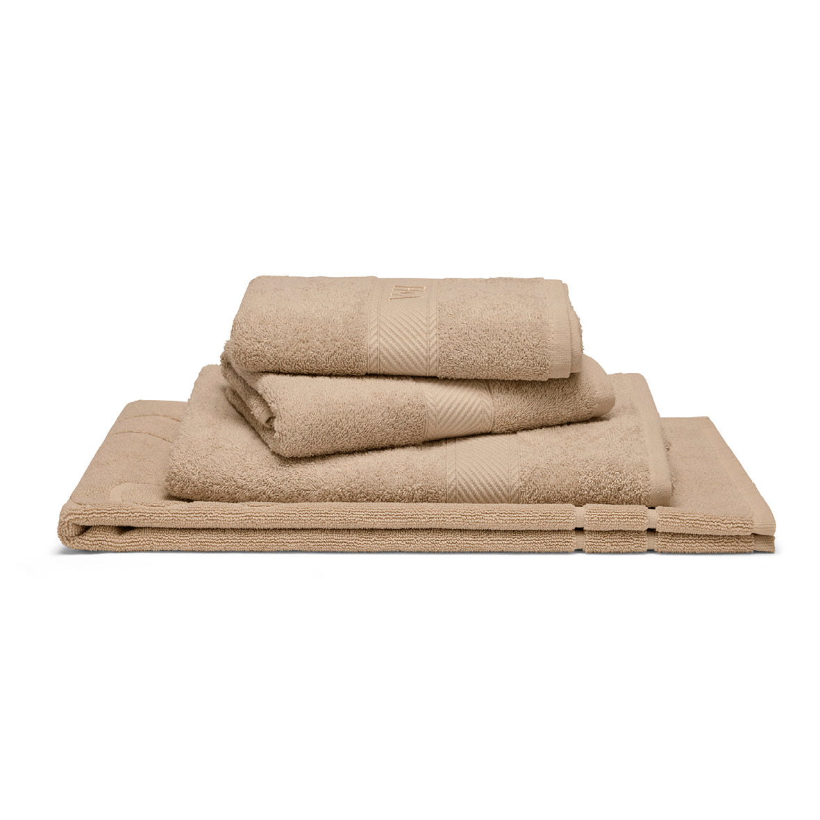 Complete bath linen set combed cotton - Nuage Taupe