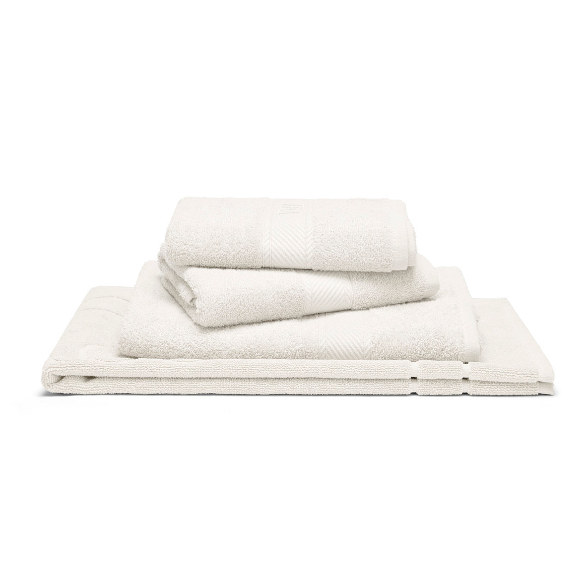 Complete bath linen set combed cotton - Nuage White