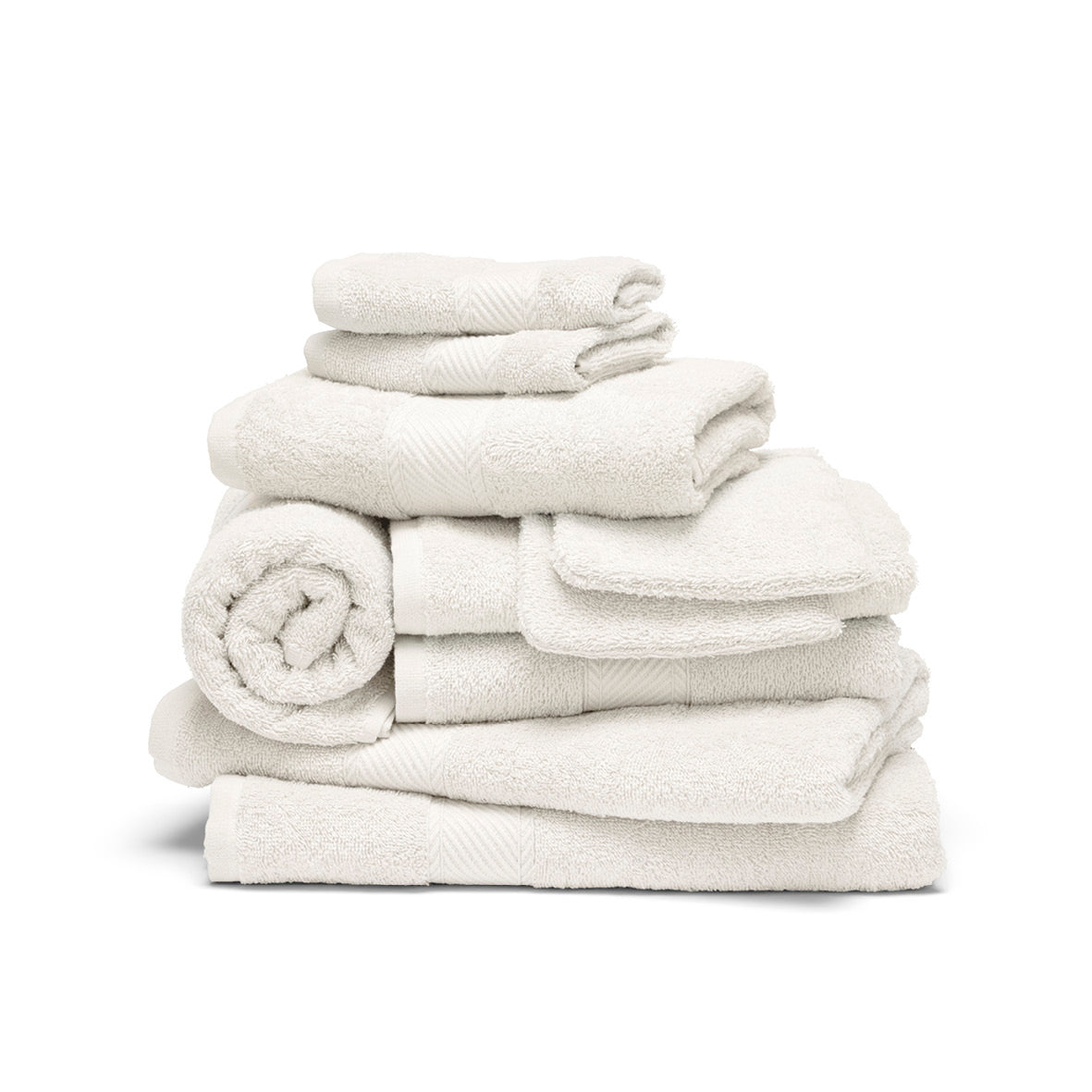 Complete bath linen set combed cotton - Nuage White