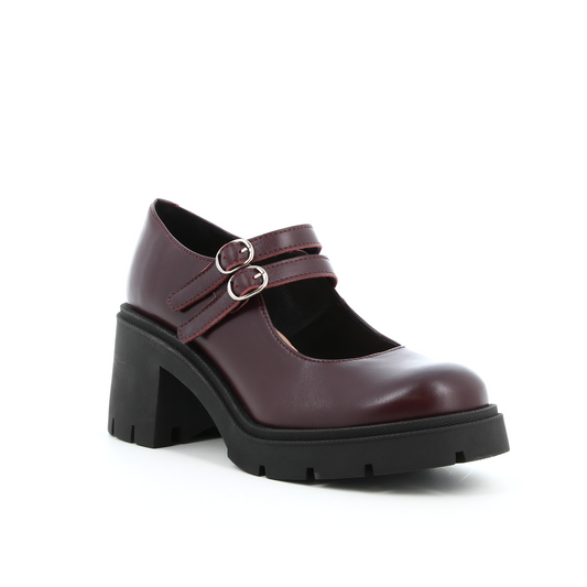 Derbies en cuir Étincelle Bordeaux