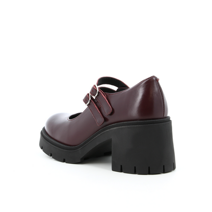 Derbies en cuir Étincelle Bordeaux