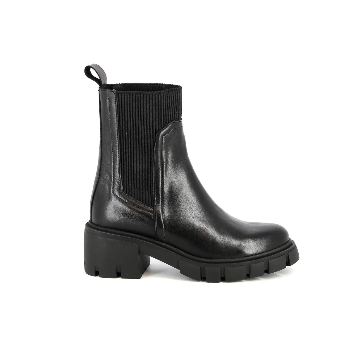 Bottes en cuir Brume Noir