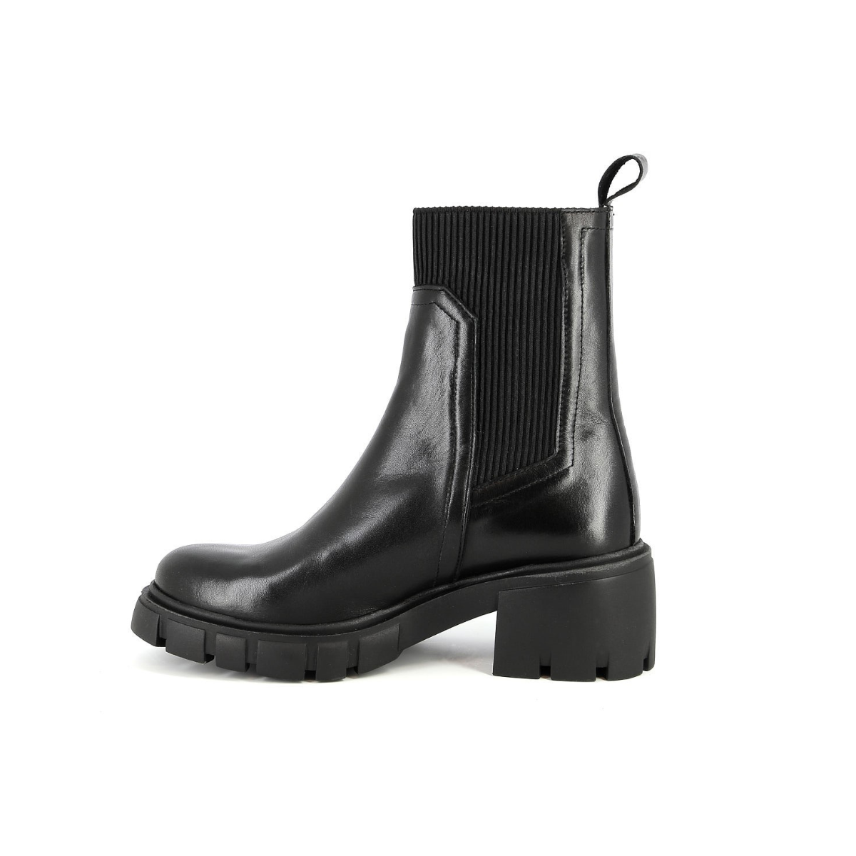 Bottes en cuir Brume Noir