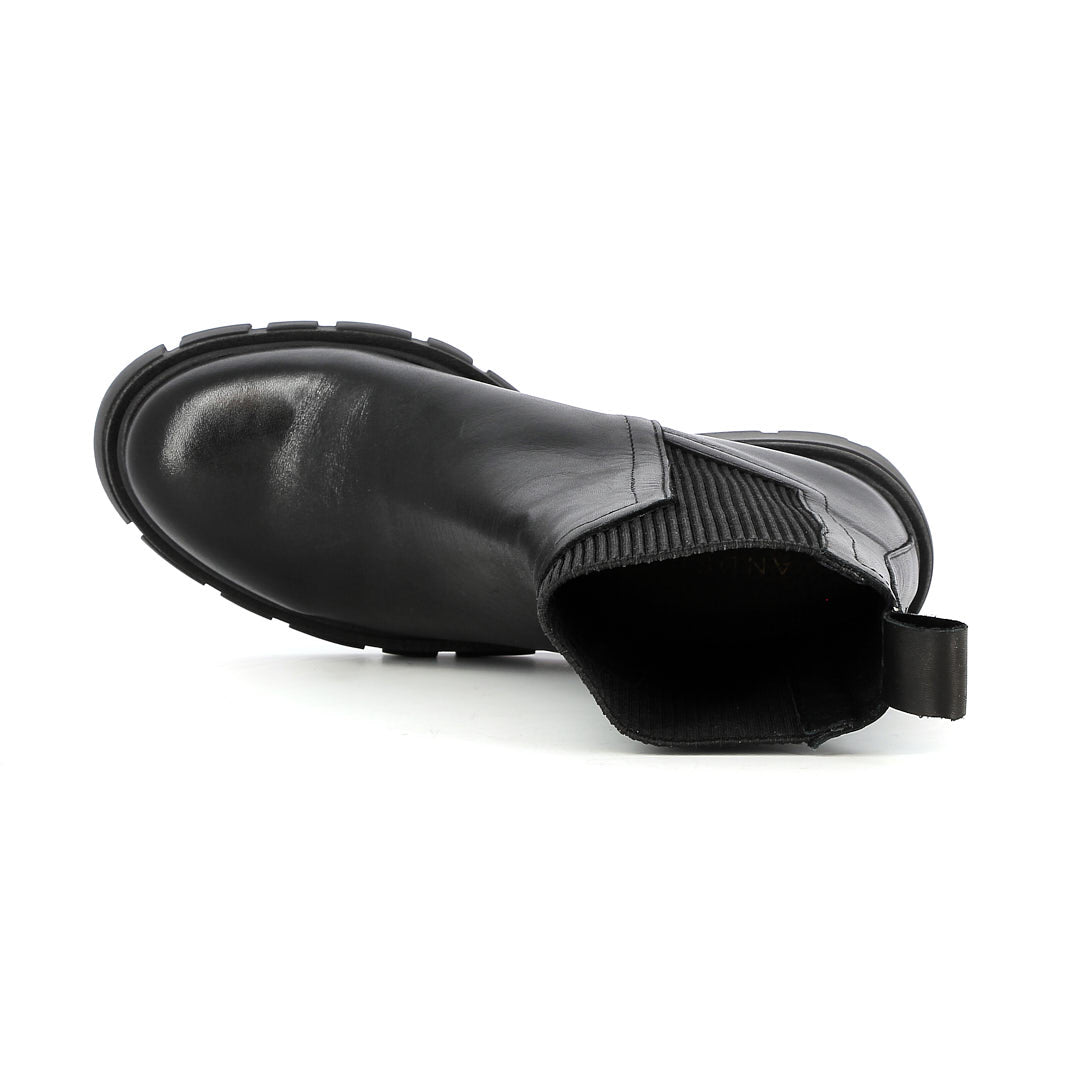 Bottes en cuir Brume Noir