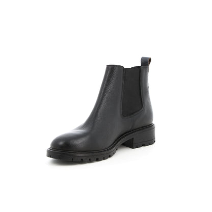 Boots en cuir Flamme Noir