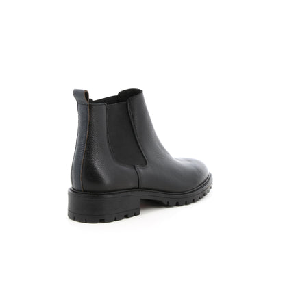 Boots en cuir Flamme Noir