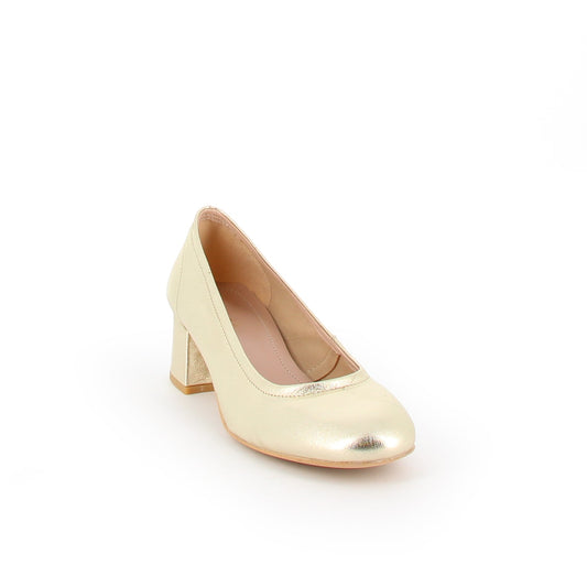 Escarpins en cuir Satinée Or