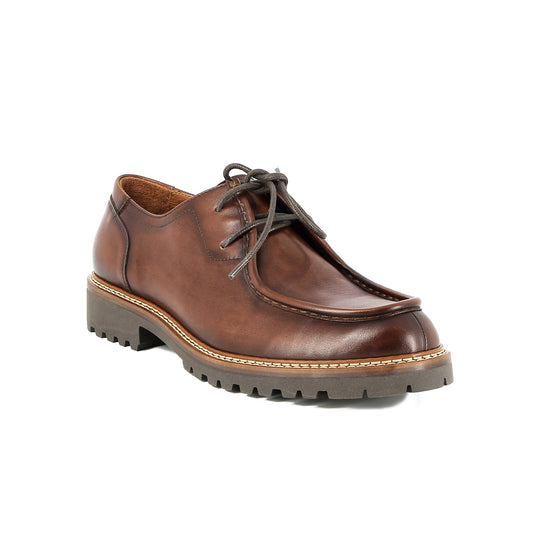 Derbies en cuir Tortue Marron