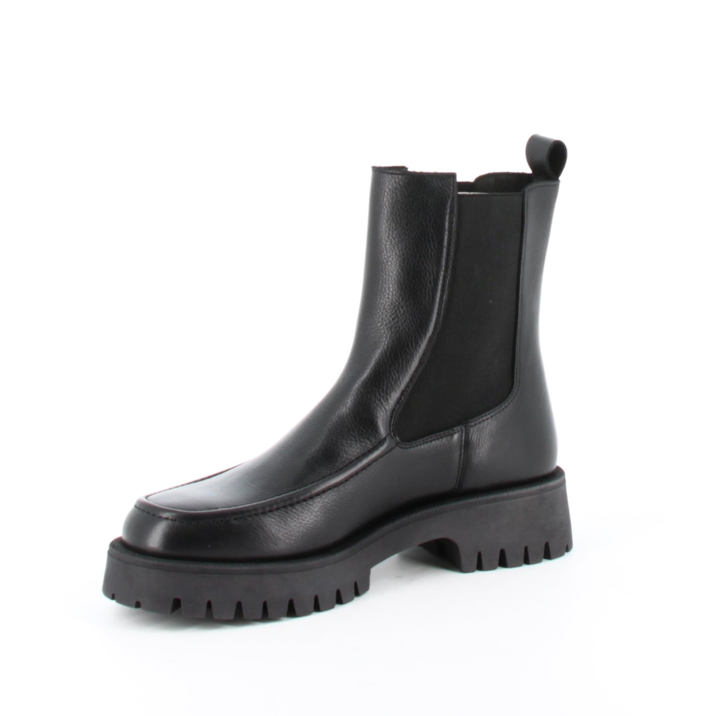 Boots en cuir Éclat Noir