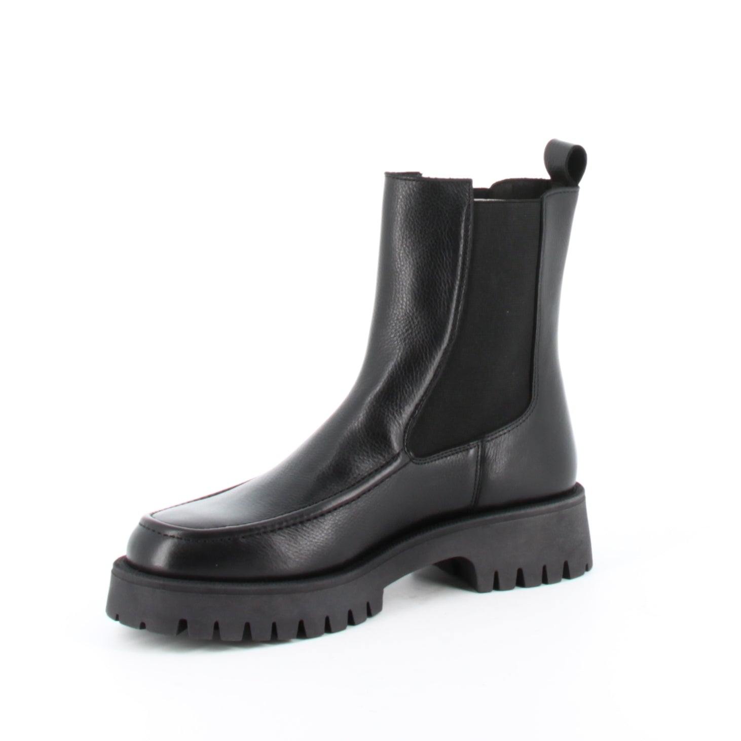 Boots en cuir Éclat Noir
