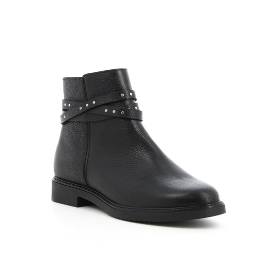 Boots en cuir Carbone Noir