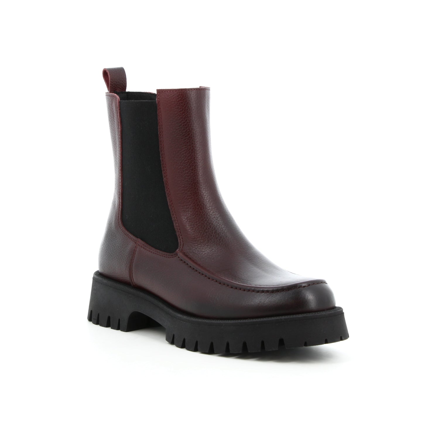 Boots en cuir Éclat Bordeaux