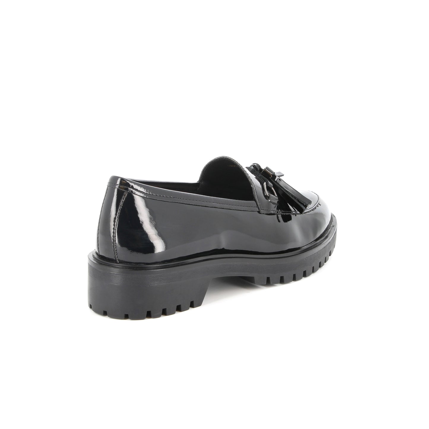 Mocassins en cuir Velours Noir brillant