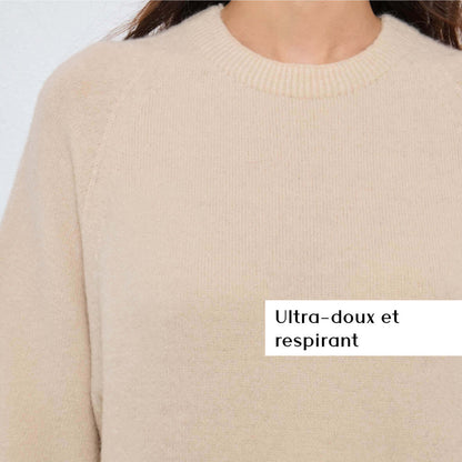 COL ROND AVEC MANCHES 3/4 LOUIE BEIGE